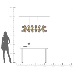 KARE Design Lampadario Atomic Balls ottone 140cm - KARE></noscript> Lampadari E Lampade A Sospensione