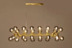 KARE Design Lampadario Atomic Balls ottone 140cm - KARE></noscript> Lampadari E Lampade A Sospensione