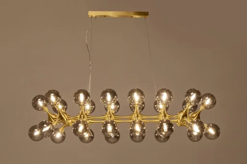 KARE Design Lampadario Atomic Balls ottone 140cm - KARE> Lampadari E Lampade A Sospensione