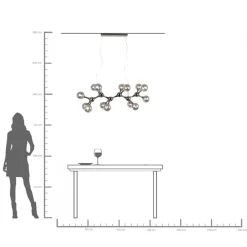 KARE Design Lampadario Atomic Balls Smoke 190cm - KARE> Lampadari E Lampade A Sospensione