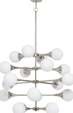 KARE Design Lampadario Bulb Fiction 20 argento Ø102cm - KARE> Lampadari E Lampade A Sospensione