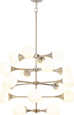 KARE Design Lampadario Bulb Fiction 20 argento Ø102cm - KARE> Lampadari E Lampade A Sospensione