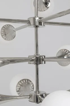 KARE Design Lampadario Bulb Fiction 20 argento Ø102cm - KARE></noscript> Lampadari E Lampade A Sospensione