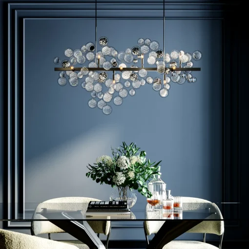 KARE Design Lampadario dal design moderno Clouds Clear in acciaio e vetro - KARE> Lampadari E Lampade A Sospensione