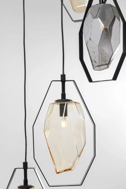 KARE Design Lampadario Diamond Fever Spiral nero Ø42cm - KARE> Lampadari E Lampade A Sospensione