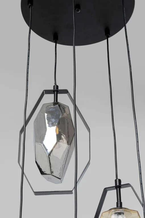 KARE Design Lampadario Diamond Fever Spiral nero Ø42cm - KARE> Lampadari E Lampade A Sospensione