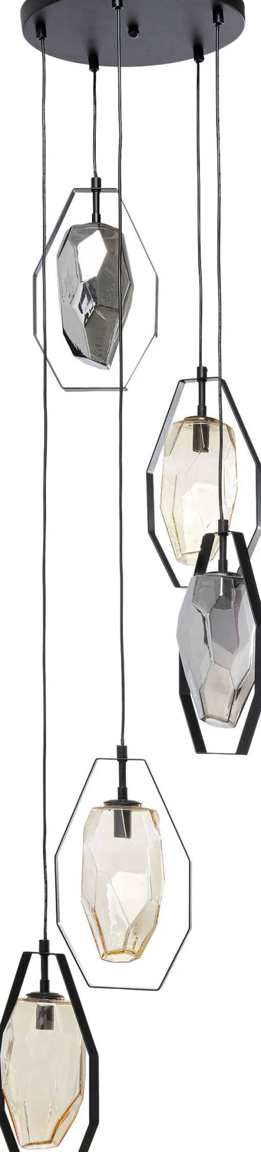 KARE Design Lampadario Diamond Fever Spiral nero Ø42cm - KARE> Lampadari E Lampade A Sospensione