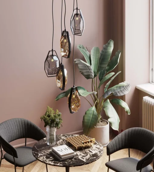 KARE Design Lampadario Diamond Fever Spiral nero Ø42cm - KARE> Lampadari E Lampade A Sospensione