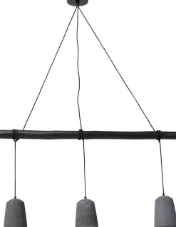 KARE Design Lampadario Dining Concrete Nero Tre - KARE> Lampadari E Lampade A Sospensione