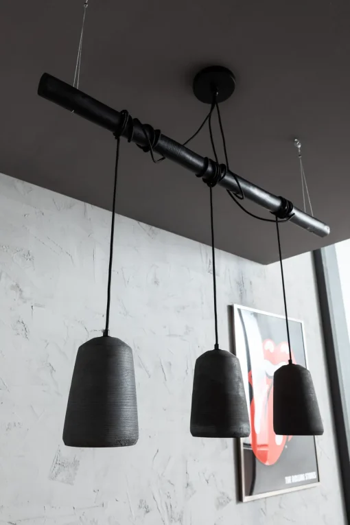 KARE Design Lampadario Dining Concrete Nero Tre - KARE> Lampadari E Lampade A Sospensione