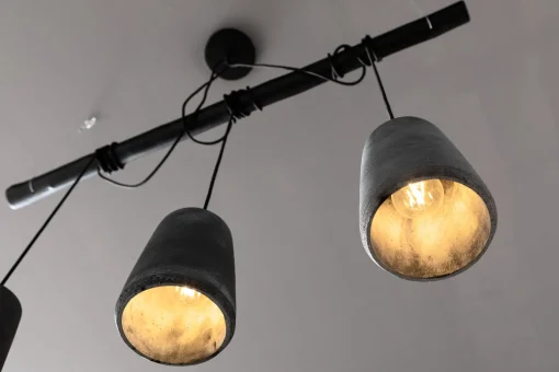 KARE Design Lampadario Dining Concrete Nero Tre - KARE> Lampadari E Lampade A Sospensione