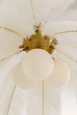 KARE Design Lampadario Feather Palm bianco Ø87cm - KARE></noscript> Lampadari E Lampade A Sospensione