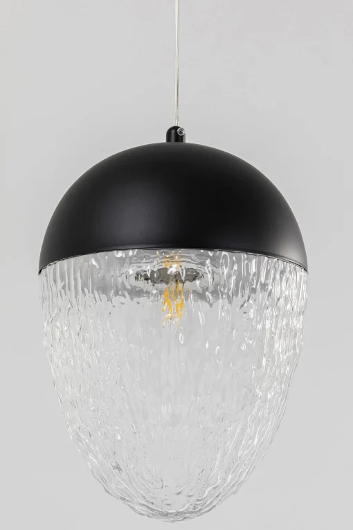 KARE Design Lampadario Frozen nero opaco Ø20cm - KARE> Lampadari E Lampade A Sospensione
