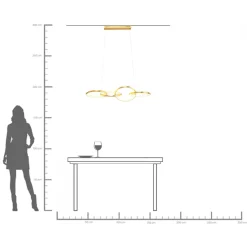 KARE Design Lampadario Galaxy LED Oro 155cm - KARE></noscript> Lampadari E Lampade A Sospensione
