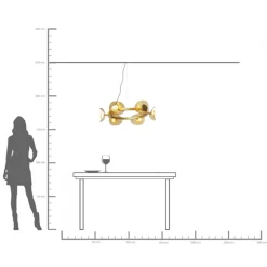 KARE Design Lampadario Mariposa ottone Ø81cm - KARE></noscript> Lampadari E Lampade A Sospensione