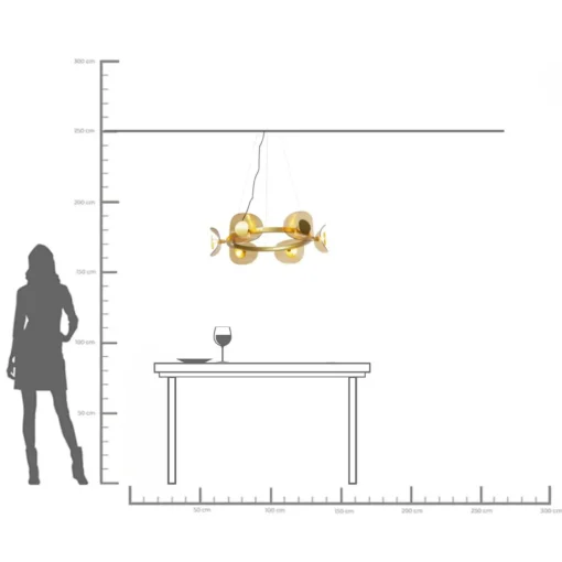 KARE Design Lampadario Mariposa ottone Ø81cm - KARE> Lampadari E Lampade A Sospensione