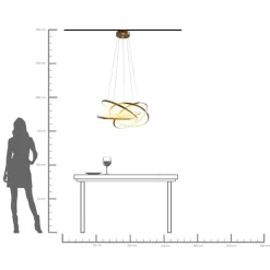 KARE Design LAMPADARIO SATURN LED ORO GRANDE - KARE></noscript> Lampadari E Lampade A Sospensione