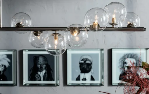 KARE Design LAMPADARIO SCALA BALLS CHROMO 150CM - KARE> Lampadari E Lampade A Sospensione