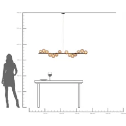 KARE Design LAMPADARIO SCALA BALLS NERO 150CM - KARE></noscript> Lampadari E Lampade A Sospensione