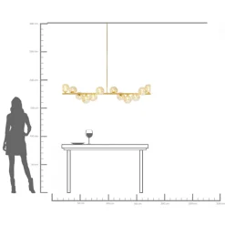 KARE Design LAMPADARIO SCALA BALLS OTTONE 150CM - KARE></noscript> Lampadari E Lampade A Sospensione