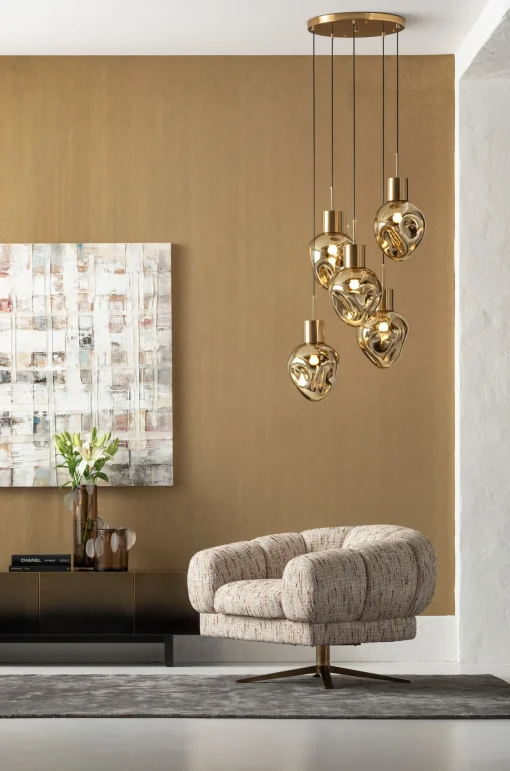 KARE Design Lampadario Supernova Amber Cinque Ø50cm - KARE> Lampadari E Lampade A Sospensione