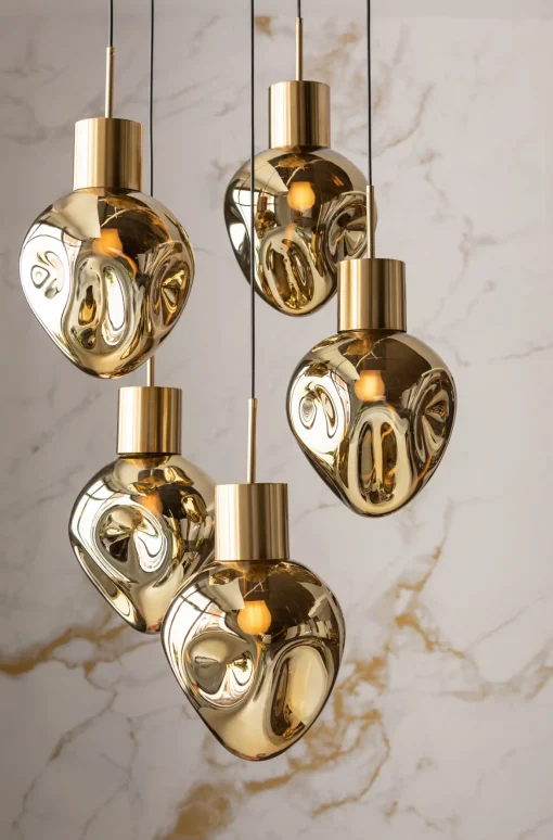 KARE Design Lampadario Supernova Amber Cinque Ø50cm - KARE> Lampadari E Lampade A Sospensione