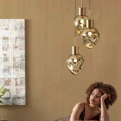 KARE Design Lampadario Supernova Ambra Tre Ø45cm - KARE> Lampadari E Lampade A Sospensione