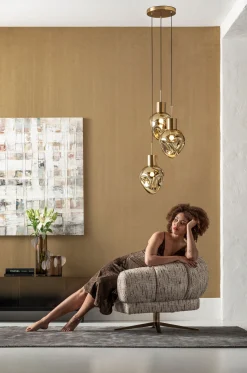 KARE Design Lampadario Supernova Ambra Tre Ø45cm - KARE></noscript> Lampadari E Lampade A Sospensione