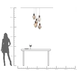 KARE Design Lampadario Supernova Smoky Cinque Ø50cm - KARE></noscript> Lampadari E Lampade A Sospensione