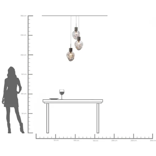 KARE Design Lampadario Supernova Smoky Tre Ø45cm - KARE> Lampadari E Lampade A Sospensione