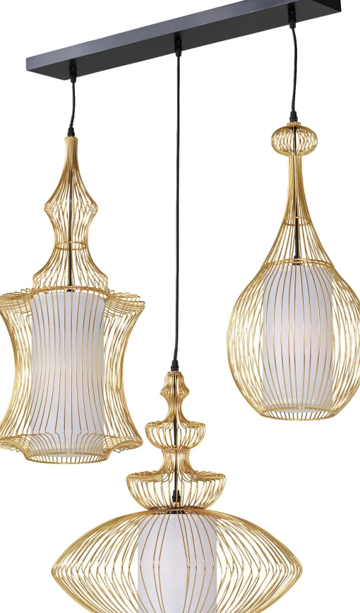 KARE Design LAMPADARIO SWING IRON TRE ORO - KARE> Lampadari E Lampade A Sospensione