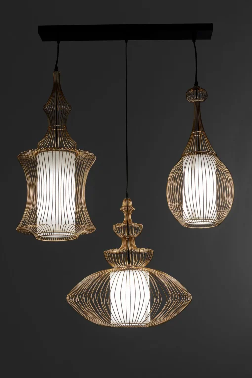 KARE Design LAMPADARIO SWING IRON TRE ORO - KARE> Lampadari E Lampade A Sospensione