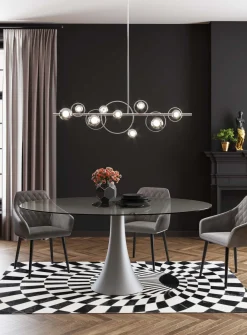 KARE Design Lampadario Universe cromo 110cm - KARE></noscript> Lampadari E Lampade A Sospensione