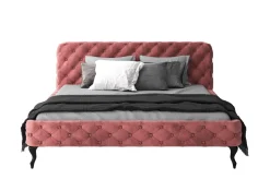 KARE Design Letto Desire 160x200cm Velluto Rosa - KARE> Letti
