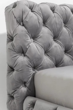 KARE Design Letto Desire 180x200cm Velluto Grigio Argento - KARE></noscript> Letti