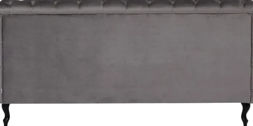 KARE Design Letto Desire 180x200cm Velluto Grigio Argento - KARE> Letti
