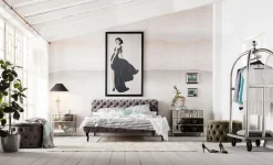 KARE Design Letto Desire 200x200cm Velluto Grigio Argento - KARE></noscript> Letti