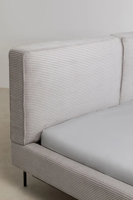 KARE Design Letto East Side Cord grigio 180x200cm - KARE> Letti