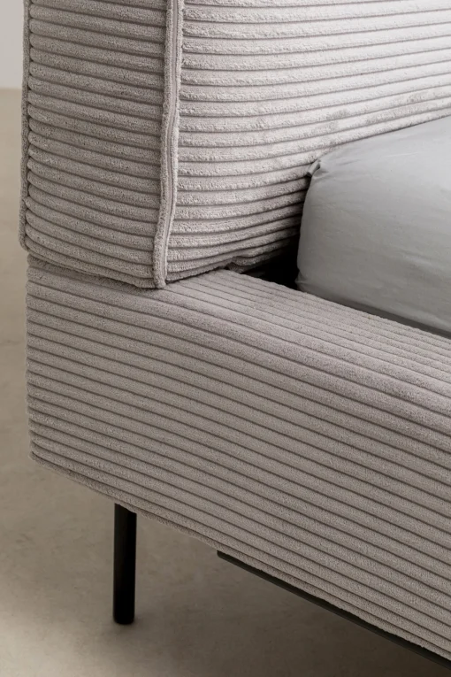 KARE Design Letto East Side Cord grigio 180x200cm - KARE> Letti