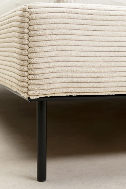 KARE Design LETTO EAST SIDE VELLUTO A COSTE CREMA 160X200 - KARE> Letti