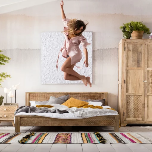 KARE Design Letto In Legno Puro 160x200cm - KARE> Letti
