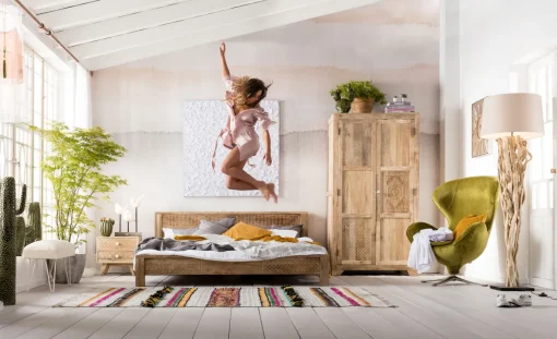 KARE Design Letto In Legno Puro 160x200cm - KARE> Letti