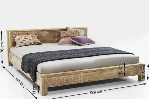 KARE Design Letto In Legno Puro 180x200cm - KARE> Letti