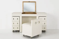 KARE Design Mobile Trucco Diva Croco Bianco - KARE> Consolle Guardaroba