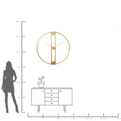 KARE Design OROLOGIO DA PARETE CLIP ORO Ø107CM - KARE> Orologi