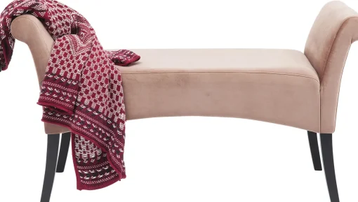 KARE Design Panca Imbottita Motley Velluto Rosa - KARE> Panche