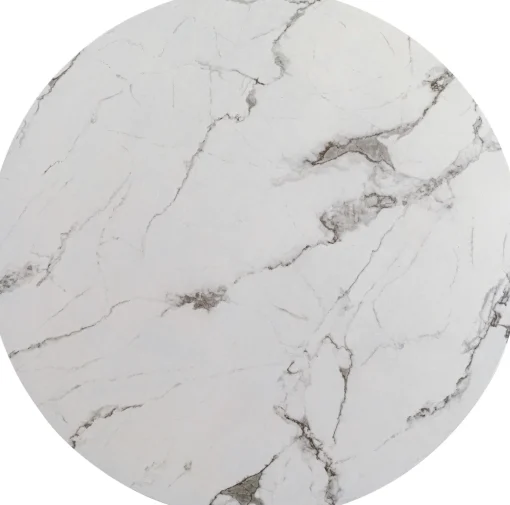 KARE Design Piano rotondo in MDF laminato con motivo a marmo bianco Ø80 cm - KARE> Tavoli