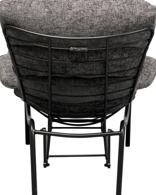 KARE Design Poltrona + sgabello Vienna Swing Grigio - KARE> Poltrone