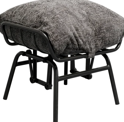 KARE Design Poltrona + sgabello Vienna Swing Grigio - KARE> Poltrone