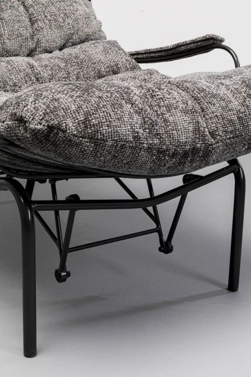KARE Design Poltrona + sgabello Vienna Swing Grigio - KARE> Poltrone